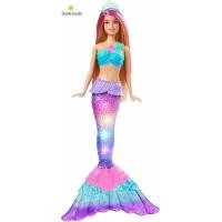 ราคา นางเงือกของเล่นตุ๊กตา Dreamtopia Barbie กับน้ำผมหางสีชมพูริ้วและ4ไฟสีสันสดใสแสดง12นิ้ว (20586135619)
