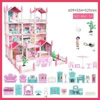 ราคา บ้านตุ๊กตา ของเล่นบ้านชุดปราสาทเจ้าหญิง บ้านของเล่นตุ๊กตามีระเบียงพร้อมเฟอร์นิเจอร์ The Princess Villa (20649513799)