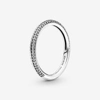 ราคา Pandora 925 sterling silver Inlaid shiny zirconia ME Chained Hearts Ring Set women fashion DIY jewelry valentines day gift for girlfriend (13976365821)