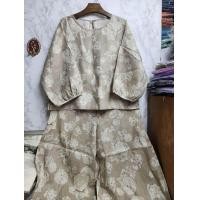 ราคา ทักก่อนสั่ง ชุดเซทลินิน เสื้อ อก 44 กางเกงกระโปรง PN (21245082876)