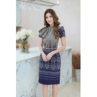 ราคา ชุดผ้าไทยสวยๆ เดรสผ้าไทย เดรสผ้าฝ้ายหมักโคลน ชุดทำงานผ้าไทย ชุดทำงานคุณครู ชุดเดรสลายไทย ชุดไปวัดทำบุญ ชุดไปงานแต่ง ชุดเดรสผ้าไทย (9512437897)