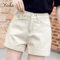 ราคา กางเกงยีนส์ ขาสั้น คุณภาพสูง เอวสูง กางเกงขาสั้น กางเกงยีนส์ขาสั้น สีชมพู Yoda 161 (3351318909)