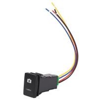 ราคา 33x22mm 12V Blue LED Illuminated Switch On Off For Toyota Landcruiser Yaris RAV4 Black (9626780276)