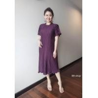 ราคา FASHION Pleat dress b177Twiz ชุดอัดพลีท ชุดเดรสอัดพลีทสีพื้นเนื้อผ้าทวิซพลีทยืดFreesize ชุดใส่ออกงาน เดรสงานแต่ง เดรสสุภาพ ชุดทำงาน แฟชั่นสาวอวบ เดรสคุณแม่ ชุดคลุมท้องอัดพลีท (19758116196)