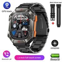 ราคา 2023 Military Outdoor Smart Watch 2 0 inch 650 mAh Large Battery Watch GPS Motion Track Compass Bluetooth Call Smartwatch Men (20009636463)