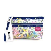 ราคา LeSportsac กระเป๋าคลัทช์7105กระเป๋ามือถือลายการ์ตูนกระเป๋าเครื่องสำอางสองชั้นกระเป๋าเก็บของกันน้ำมีซิปสองเส้นพร้อมเชือกคล้องมือ (20243634149)