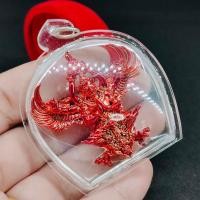 ราคา พญาครุฑ ราชันย์มหาเศรษฐี วัดครุฑธาราม พระวรกายสีแดง เป็นพญาครุฑ 6 กร มือบนยกพระพุทธรูป เลี่ยมกรอบกันน้ำสวยงามพร้อมห้อยบูชา (14155511594)