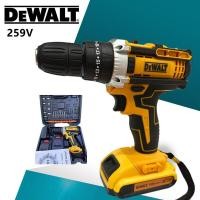 ราคา DEWALT สว่านไร้สาย 259V เจาะเหล็ก เจาะคอนกรีต ขันน็อตสกรู เจาะกระแทกได้ พร้อมอุปกรณ์ เจาะไม้ เจาะคอนกรีต เจาะเหล็กได้ (20747104081)