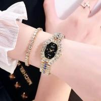 ราคา watch for women BIRONG แบบพกพาแฟชั่นน่ารักนาฬิกาควอตซ์ทรงเหลี่ยมนาฬิกาข้อมือ Starry Sky นาฬิกานาฬิกาเพชร (9256819087)