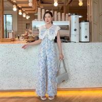 ราคา ชุดจั้มขายาวสีขาวฟ้าคอปกสวยหรูS 4XL (21173196400)