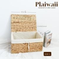 ราคา พร้อมส่ง ชื่อสินค้า ตะกร้าหวาย ตะกร้าหวายบุผ้า มีฝาปิด ตะกร้าจัดเก็บเสื้อผ้า ตะกร้าผักตบชวาบุผ้าแบบมีฝาปิด ตะกร้าหวายมีฝา กล่องบุผ้า ราคาถูก (11658448445)