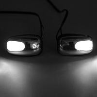 ราคา 2ชิ้นที่ปัดน้ำฝนรถยนต์ตาพ่นกระจกหน้าหัวฉีดสเปรย์พ่นน้ำไฟ Led (10411315912)