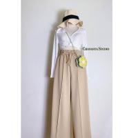 ราคา กางเกงวอมขายาวผู้หญิง กางเกงขายาวตีเกล็ดหน้า (19846717622)