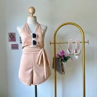 ราคา Plus size ชุดว่ายน้ำสาวอวบ เซ็ท 2 ชิ้น บรา กางเกง รุ่นเซ็ทว่ายน้ำพันเอว M50 (18330013920)