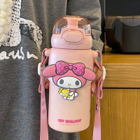 ราคา พร้อมส่ง กระติกน้ำเก็บอุณหภูมิ Sanrio 460ml มีสายสะพาย มีหลอด ซานริโอ้ สแตนเลส316 ขวดน้ำน่ารัก Kuromi เก็บร้อน เย็น Vacuum Tumbler (16440219283)