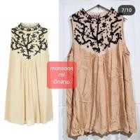 ราคา มินิเดรส งานปักอกหน้า หลัง งานป้ายแบรนด์แท้ งานมีซับทั้งตัว สวยมาก อก32 42 ยาว30 (21024595655)