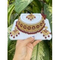 ราคา ชุดสร้อยคอต่างหูและหน้าผากอินเดีย โชกเกอร์ (21134655197)