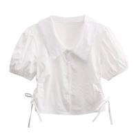 ราคา เสื้อยืดแขนพองผู้หญิงเสื้อเอวลอยฤดูร้อน (19379025500)