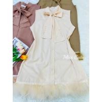 ราคา มินิเดรสแขนกุด มินิเดรสชายขนนก งานสวย ผู้ดีมากๆ งานป้ายห้อย (20631764810)