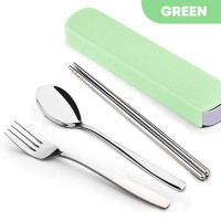 ราคา มิสเตอร์เร็ว ชุดช้อนส้อมสแตนเลสพกพา สามชิ้น กล่องใส่ช้อน สำหรับโรงเรียนปิกนิกแคมป์ปิ้งและอื่น ๆ (20566750937)