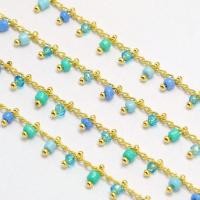 ราคา 1m 3 28 Feet Golden Brass Enamel Link Chain Long Lasting Plated Unwelded Flower Colorful 9x6x1mm (19885608785)