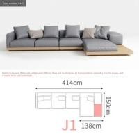 ราคา Bunise โซฟา Fabric Sofa ห้องนั่งเล่น วาบิ ซาบิ โซฟารูปตัวยู โซฟาขนาดใหญ่ 414 x 150 x 60 ซม BU06 (16274962819)