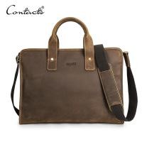 ราคา กระเป๋ากระเป๋าใส่นามบัตรหนังแท้สะพายกระเป๋าเอกสารคุณภาพสูงสำหรับผู้ชายกระเป๋าแมสเซ็นเจอร์สะพายไหล่สะพายไหล่กระเป๋าใส่แล็ปท็อปขนาด14นิ้ว (20870489516)