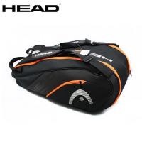 ราคา Original HEAD Tennis Squash Racket Backpack 6 7 Large Capacity Tennis Badminton Racket Bag Men Raquete De Tenis Padel Racket Bag (17694698017)