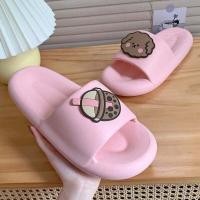 ราคา รองเท้าสวมลายชานม น้องหมี น่ารักมาก สวยทุกสี ใส่สบายนุ่มนิ่ม นวดเท้าทุกการเคลื่อนไหม พื้นโซฟา กันลื่นได้ดี รองเท้าสุขภาพ ส่งด่วน 021 (15919400823)