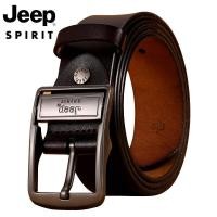 ราคา JEEP เข็มขัดหนังแฟชั่นผู้ชายหัวเข็มขัดแบบเข็มสายหนังแท้ (10960044500)