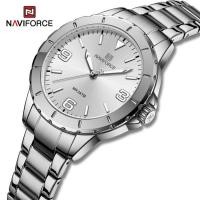 ราคา Naviforce นาฬิกาผู้หญิงใหม่ของแท้นาฬิกาข้อมือควอทซ์กันน้ำได้สีทอง NF5022 (15334781005)