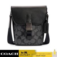 ราคา ของแท้ COACH C3134 TRACK SMALL FLAP CROSSBODY IN SIGNATURE CANVAS QBCHR (17221674876)