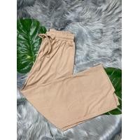 ราคา กางเกงผ้าร่องzaraกางเกงขากว้างขายาวผ้าเนื้อดีพริ้วส่งจากไทย (17410936314)