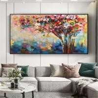 ราคา 3d ป่าเบิร์ชภาพวาดสีน้ำมันนามธรรมในฤดูใบไม้ร่วงมีดศิลปะบนผืนผ้าใบสำหรับติดกำแพงน้ำมันหนางานศิลปะสำหรับ0717 (19775684525)
