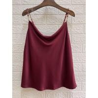 ราคา รุ่นนี้ฮอตมาก เสื้อสายเดี่ยวคอถ่วง ผ้าซาติน (20903046929)