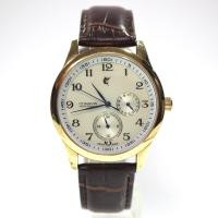 ราคา CONAVIN นาฬิกาข้อมือผู้ชาย ระบบ Quartz Analog 5 เข็ม เข็มเวลาเข็มกลางวัน กลางคืน และเข็มบอกวันที่ ตัวเรือนและเคลือบทอง Pink Gold 3ไมครอน สายหนังแท้ (10060668379)