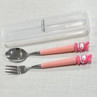 ราคา ช้อน ส้อม ลายการ์ตูน อวกาศ พร้อม กล่องใส (21083078293)