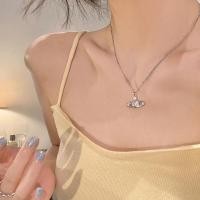 ราคา JZ สร้อยคอเหล็กไทเทเนียมรูปดาวเคราะห์ที่ส่องประกายสำหรับผู้หญิงสร้อยคอดีไซน์หรูเบาหวาน (19392203903)