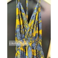 ราคา ชุดเดรสยาวสายเดี่ยวคล้องคอพิมพ์ลายสไตล์โบฮีเมี่ยน ใส่ไปทะเล (21139057861)