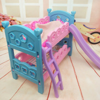 ราคา ตุ๊กตาบาร์บี้ชุดตุ๊กตาบาร์บี้30ซม เตียงเจ้าหญิงสไตล์ยุโรปด้านล่างเตียงสองชั้นเฟอร์นิเจอร์ห้องนอนอุปกรณ์ของเล่นเด็กผู้หญิง (10386427562)