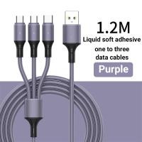 ราคา ส่งไวจากไทย สายชาร์จไอโฟน สายชาร์จ USB แบบ 3in1 3หัว สายชาร์จเร็วสายชาร์จ USB สำหรับ Micro USB iPhone Type C Liquid Cable สายชาร์จUSBแบบชาร์จเร็ว (20534176614)