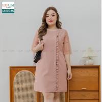 ราคา UE0025 ชุดเดรส สาวอวบ เดรส ช่วงแขนเป็นซีทรูผ้าลูกไม้ มีซับใน ซิปซ่อนด้านหลัง แต่งระบายด้านหน้า เสื้อผ้าพลัสไซส์ เสื้อผ้าสาวอวบ คุณภาพพรีเมี่ยม ชุด เดรส สาว อวบ ชุด เดรส คน อ้วน (18965028811)