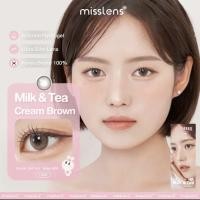 ราคา Misslens Chuu รุ่น Cream Milk Tea สี brown รายวัน รองรับสายตาปกติ สายตาสั้น 1 00 ถึง 6 00 (20235947429)