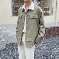 ราคา Hanlu ชุดผู้ชายเท่ๆ เสื้อลำลองแจ็คเก็ตสไตล์เกาหลีมีปกเสื้อสำหรับผู้ชายดีไซน์ให้สัมผัสเสื้อโค้ตทรงหลวม (20637561872)