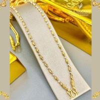 ราคา สร้อยคอ2กษัตริย์ ลายเม็ดข้าวสลับเม็ดกลม หนัก 1 บาท ไซส์ 18 24 นิ้ว 1เส้น สร้อยคอ2กษัตร สร้อย คอ ทองเหมือนแท้ สร้อยคอไม่ลอก ทองปลอมไม่ลอก 18k (19156518935)