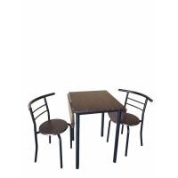 ราคา Global House DELICATO ชุดโต๊ะอาหาร 2 ที่นั่ง รุ่น AREAL โต๊ะ 115x61x76 ซม เก้าอี้ 51 5x40x76 ซม สีดำ รับประกันของเเท้ (12880809202)