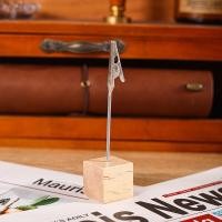 ราคา คลิปหนีบแนวตั้งทำจากไม้ขนาดเล็กหลากสีสุดสร้างสรรค์สำหรับใส่คลิปเหล็กกระดาษโน๊ตโปสการ์ดตั้งโต๊ะ (20644537595)