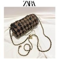 ราคา DUOKA กระเป๋าสะพายทรงกลมคุณภาพสูง 2022 กระเป๋าสะพายจีบทรงกระบอกใหม่ messenger สายโซ่สะพายไหล่ (14004218291)