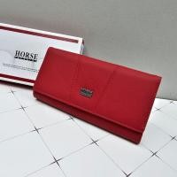 ราคา กระเป๋าสตางค์ผู้หญิง หนังแท้ แบรนด์แท้ HORSE 100 พร้อมกล่องแบรนด์ (20578035685)