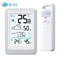 ราคา Brifit เครื่องวัดอุณหภูมิในร่มกลางแจ้ง ไฮโกรมิเตอร์สถานีอากาศไร้สาย เครื่องวัดความชื้นอุณหภูมิ เครื่องวัดอุณหภูมิภายนอกภายในพร้อมเครื่องส่งสัญญาณและจอแสดงผลเรืองแสง ไอคอนพยากรณ์อากาศ ดัชนีแม่พิมพ์ ดัช